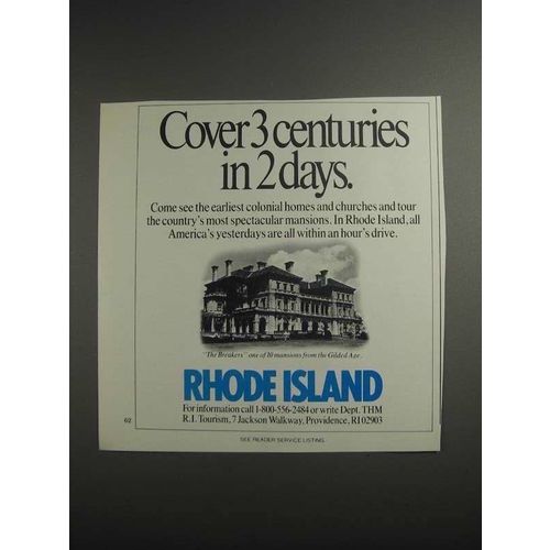 1984 Rhode Island Tourism Ad - Cover 3 Centuries
