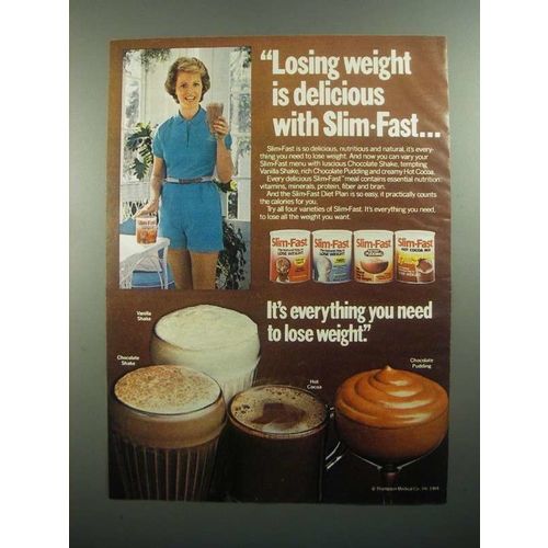 1984 Slim-Fast Weight Loss Ad - Losing is Delicious