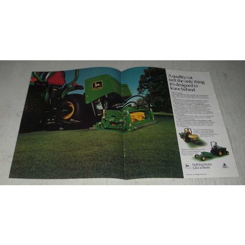 1988 John Deere 756 and 856 Turf Mowers Ad - A Quality Cut