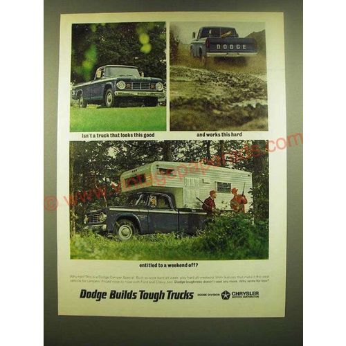 1966 Dodge Camper Special Pickup Truck Ad - Isn't a truck that looks this good