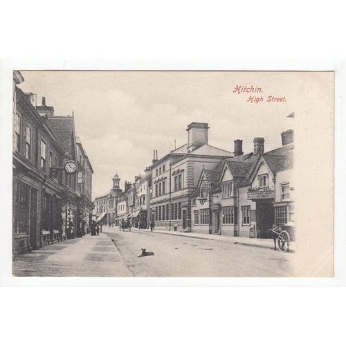 The High Street Hitchin Postcard Hertfordshire Bedwell Series