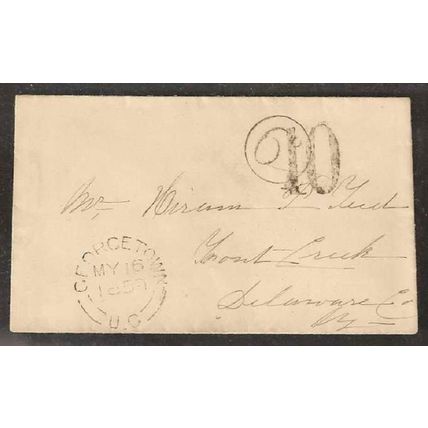 CANADA ! Stampless Cross Border Georgetown 1859