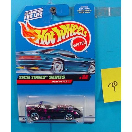 C30 HOT WHEELS TECH TONES SERIES SILHOUETTE II #746 BLACK/PURPLE NEW ON CARD