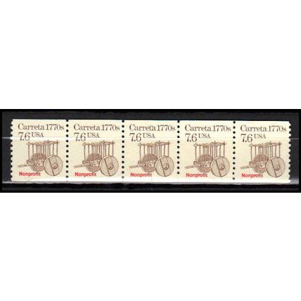 2255 7.6c Carreta Fine MNH Dry Gum PNC 1/5 X2939