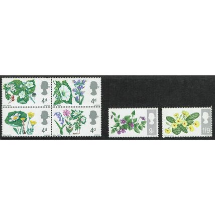 1967 British Wild Flowers set 6v SG717a-722 UM