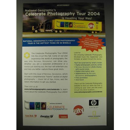 2004 Circuit City Ad - National Geographic's Celebrate Photography tour 2004