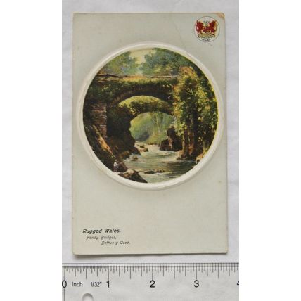 vintage postcard Betws y Coed, Pandy Bridges