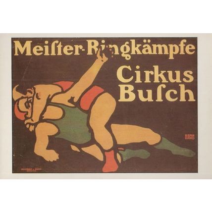 Lucian Bernhard Meister Ringkampf Poster Berlin Planet Verlag German Postcard