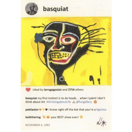 Laurence De Valmy Basquiat & Cebeza African Art Painting Postcard