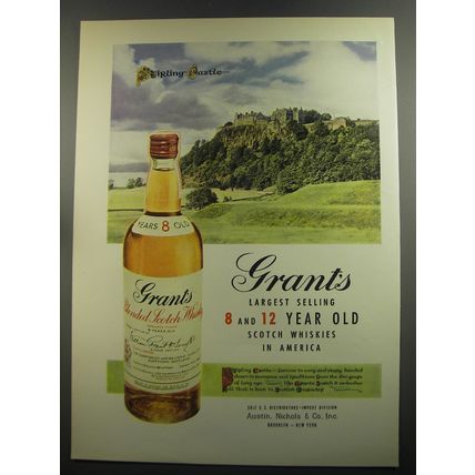 1952 Grant's Scotch Ad - Stirling Castle