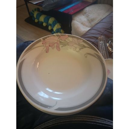 Set 5 Shallow Dishes Floral