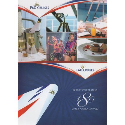 P&O Cruises 80 Years Ship Anniversary Champagne Cabaret 2x Postcard s