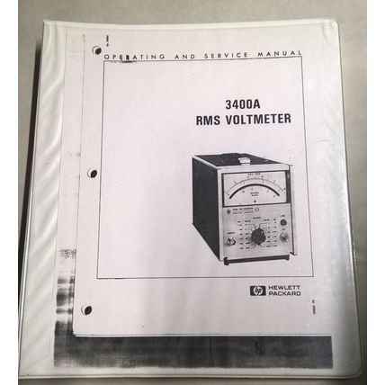 Hewlettt Packard RMS Voltmeter 3400A Operating & Service Manual