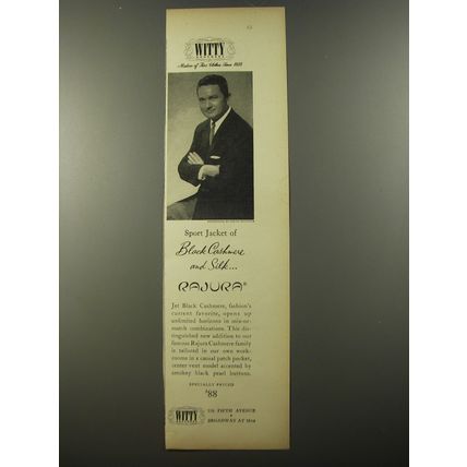 1954 Witty Brothers Sport Jacket Advertisement - photo by Fabian Bachrach