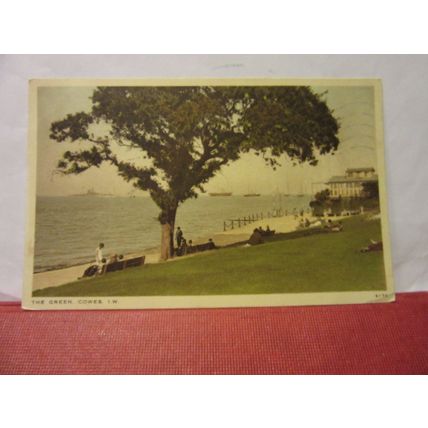 THE GREEN, COWES, Isle of Wight. used vintage postcard 1934 pm =