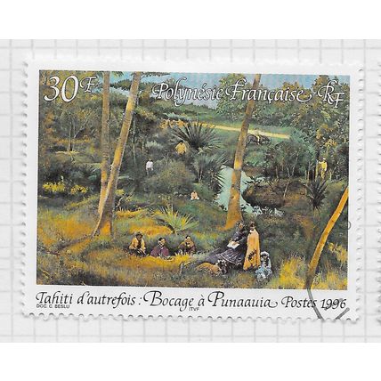 POLYNESIA 1996 FRENCH FRANCE NATURE SCENE BOCAGE A PUNAAUIA TREES FAMILY USED