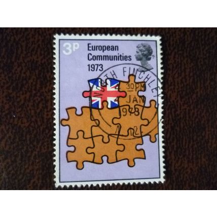 1973 GB European Community Entry 3p stamps SG919 date pair North Finchley