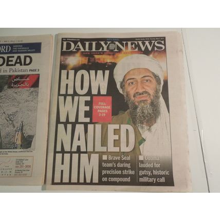 Lot of 2 Newspapers OSAMA is Dead Daily News & Times Herald Record 5/3/2011