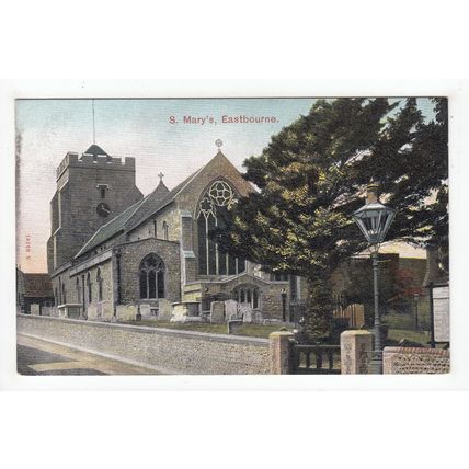 St Mary's Church Eastbourne Postcard East Sussex 05197