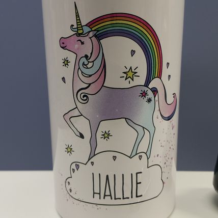 Unicorn Water Bottle For Hallie