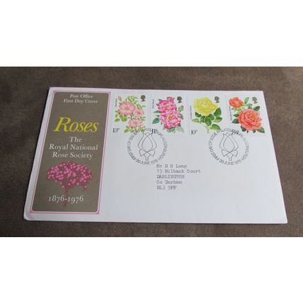 1976 GB FDC Cover - The Royal National Rose society / Flowers - Bureau frank