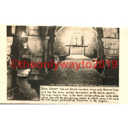 Crypt, St Marys Church, Lastingham, Yorks, Postcard