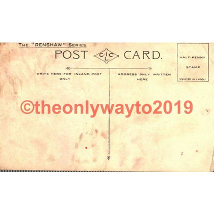 On the Road to Glen Helen, IOM, Rare Renshaw Postcard 1900/10?