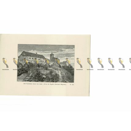 Wartburg Castle, from the West, Germany, Book Illustration (Print), 1889