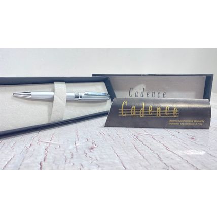 Vintage Cadence Ballpoint Pen, Blue Color, #1 PA, The Pen is Working, Silver col