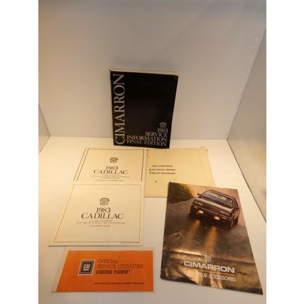 1983 Cadillac Cimarron Service Info Wiring Diagrams Rallye Club Accessories