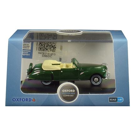 1941 Lincoln Continental Convertible Spode Green 1/87 (HO) Scale Diecast Mode...