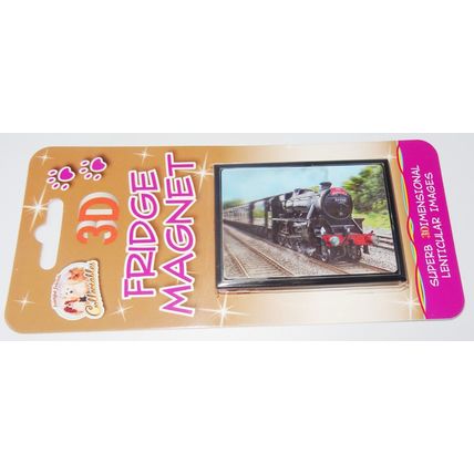 STEAM TRAIN fridge magnets 3D or Antique brass effect 8 choices