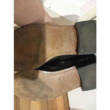 Samuel Windsor Leather Brogues Shoes Black Handmade Mens Size 8