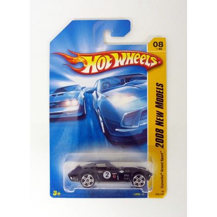 Hot Wheels Corvette Grand Sport 008/196 New Models 08/40 Black Die-Cast Car 2008