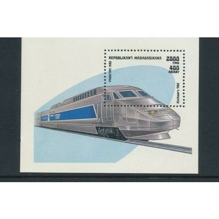 Locomotives: Minisheet - Madagascar 1993 - MNH - SG MS1124