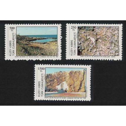 Turkish Cyprus Roman Sites Tourism 1st series 3v 1991 MNH SG#325-327