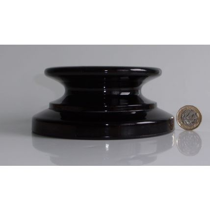 Sowerby Art Deco Black Glass Plinth / Base For Large Elephantine Bowl PN 2614B.