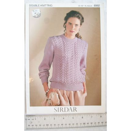 Vintage: Sirdar 8992 sweater, DK, 76-102 cm, 30-40 inch