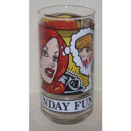 1976 Libbey Sunday Funnies Brenda Starr Reporter Glass