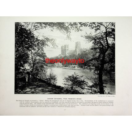 Durham Cathedral And Happy Valley, Llandudno, Book Illustration, c1897