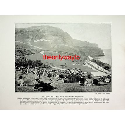 Durham Cathedral And Happy Valley, Llandudno, Book Illustration, c1897