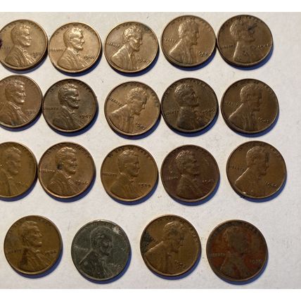 19 Wheat Pennies 1930-1952