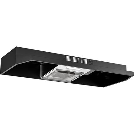 FIREGAS Black Range Hood 36 Inch under Cabinet, Ducted/Ductless Convertible Kitc