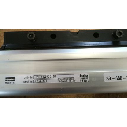 PARKER 32 CFMRCDUC 21.000,39-860-7202 PNEUMATIC LINEAR ACTUATOR, 21" STROKE,BE