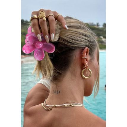 Bonbon Flower Shape Resin Hair Claw Clip