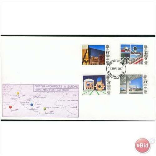 GB FDC - 1987 British Architects Europe (mint) Cheshire
