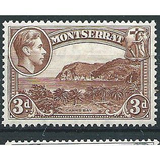 Montserrat 1938 SG106 3d Brown Mounted Mint .. ..