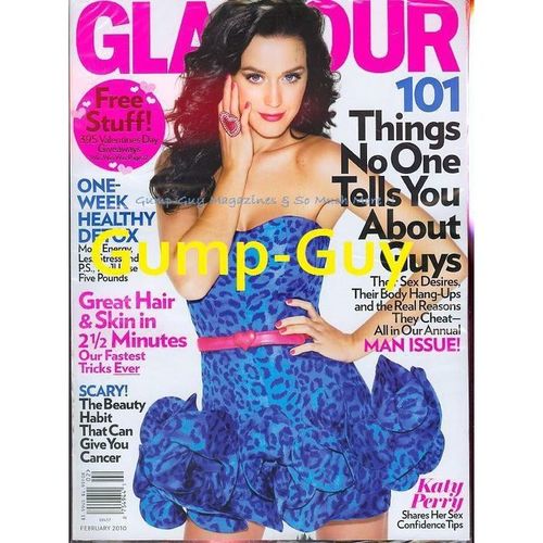 Glamour magazine February 2010 Katy Perry Sex Tips Why Men Cheat Body Hang-Ups