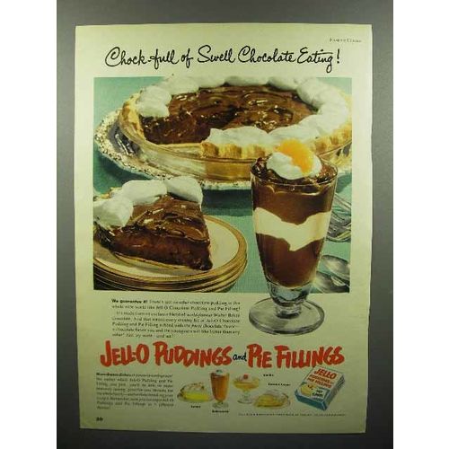 1952 Jell-O Pudding & Pie Fillings Ad - Swell