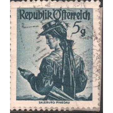 Austria 1948 - SG1109 - 5g green - "Salzburg Pinzgau" - used